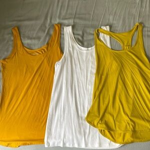XL Tanks - 1 white, 2 yellow